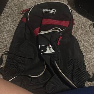 Franklin Black and Red Backpack for baseball